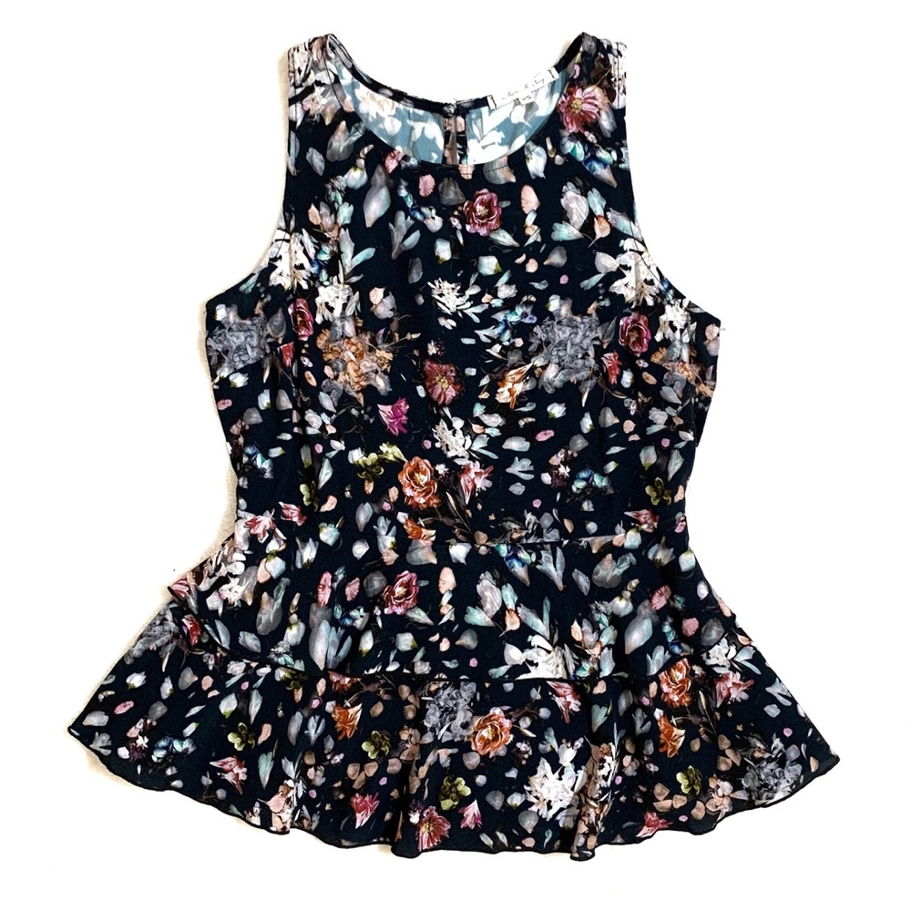 Willow and Clay double peplum sleeveless top Sz XS & L